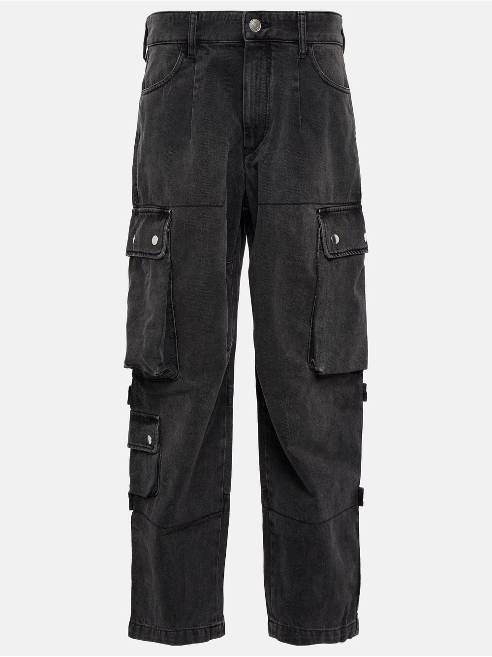 ISABEL MARANT | Elore Denim Black Cargo Pants